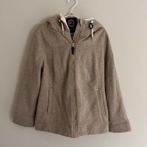 Beige/Khaki Faux Fur Lined Coat